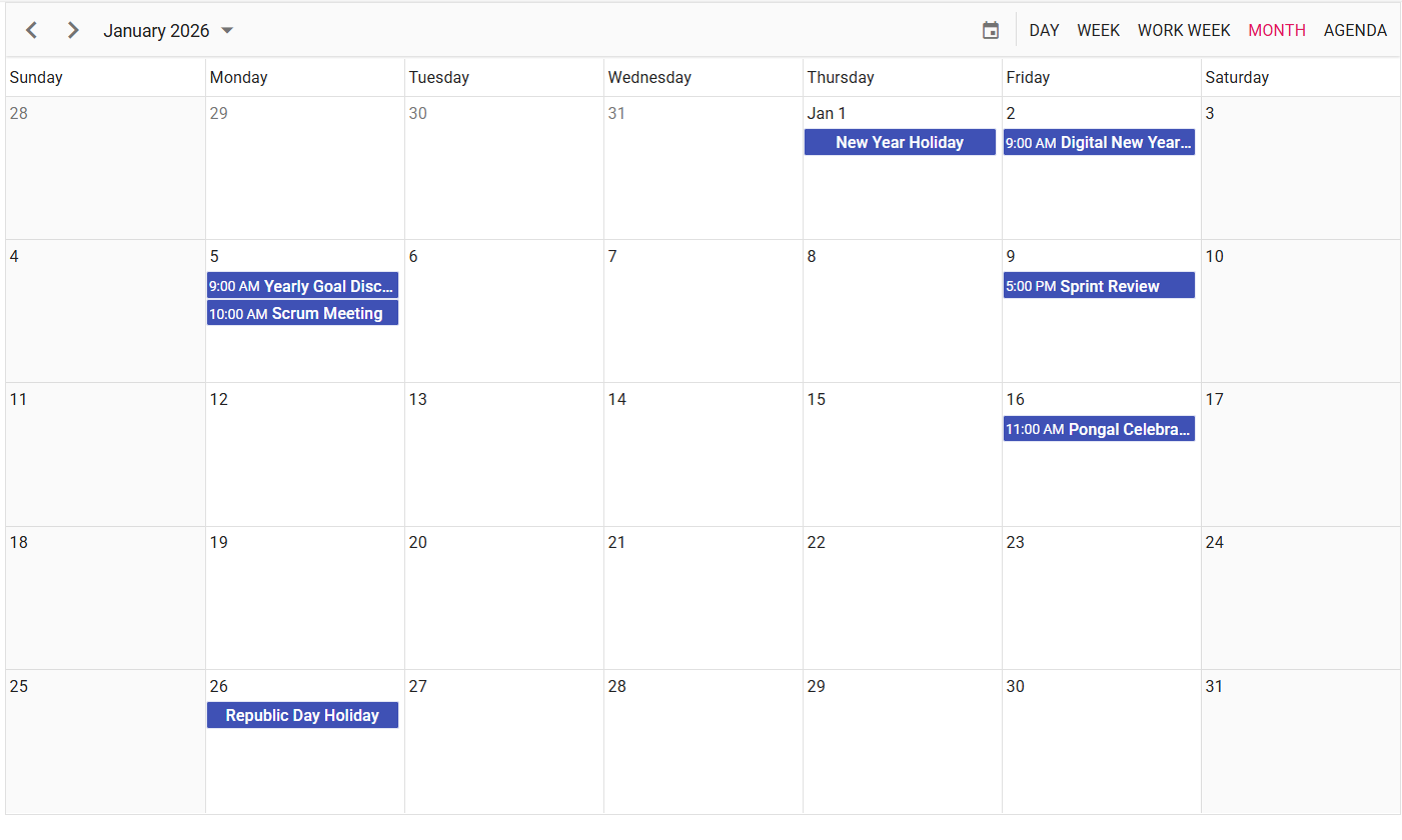 Getting started with React Schedule and Axios | Syncfusion