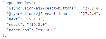 Adding required packages for Syncfusion components