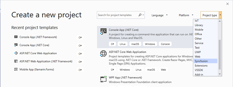 syncfusion template