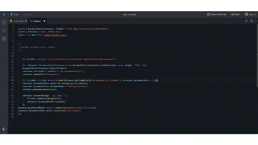 Insert text in current cursor position in Javascript document editor