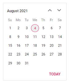 Calendar initial rendering