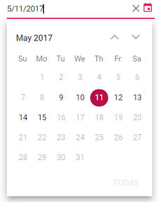DatePicker with min and max dates