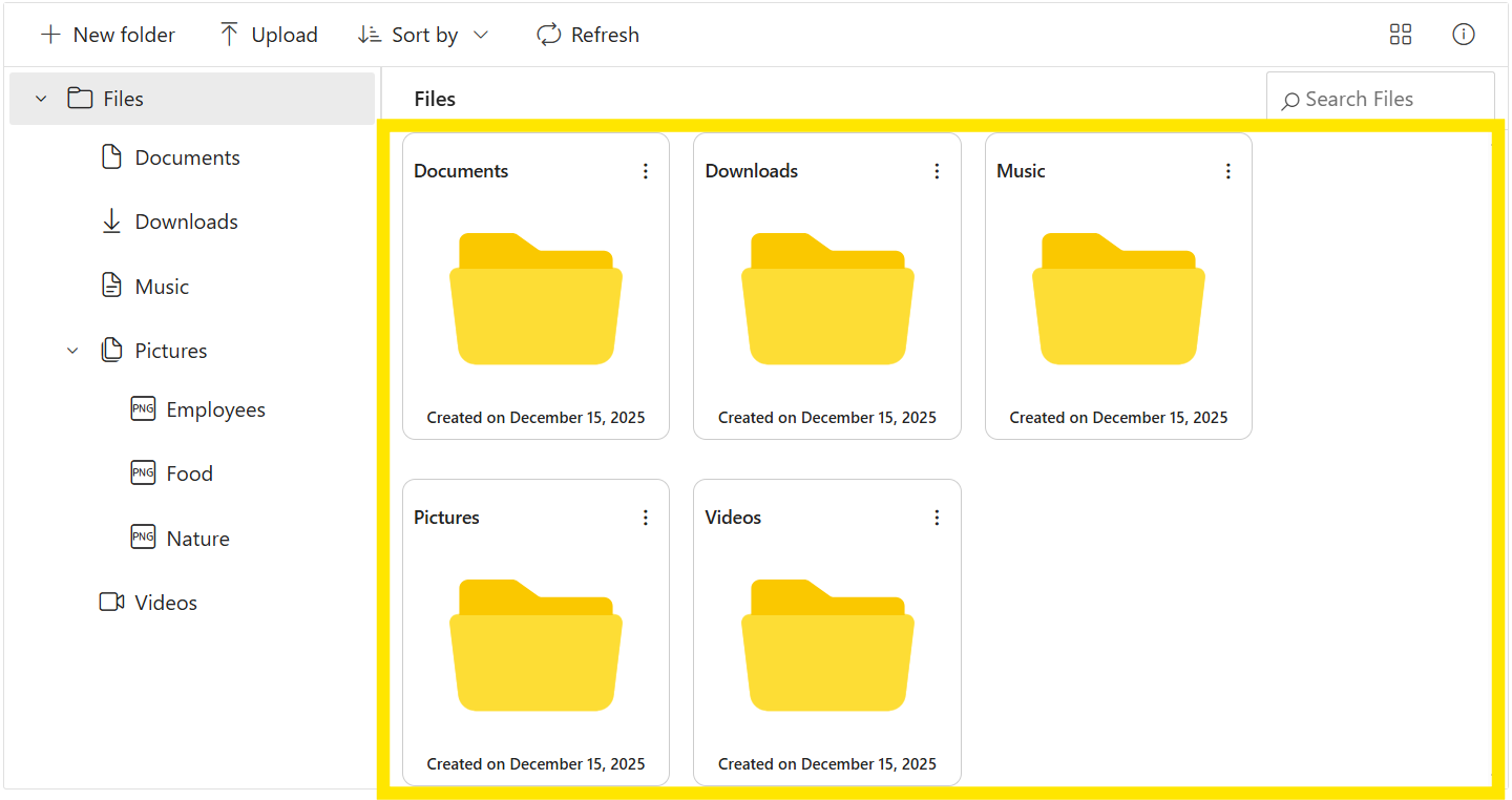 Large Icon View Template Output