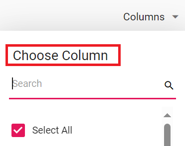 Locale choose columns