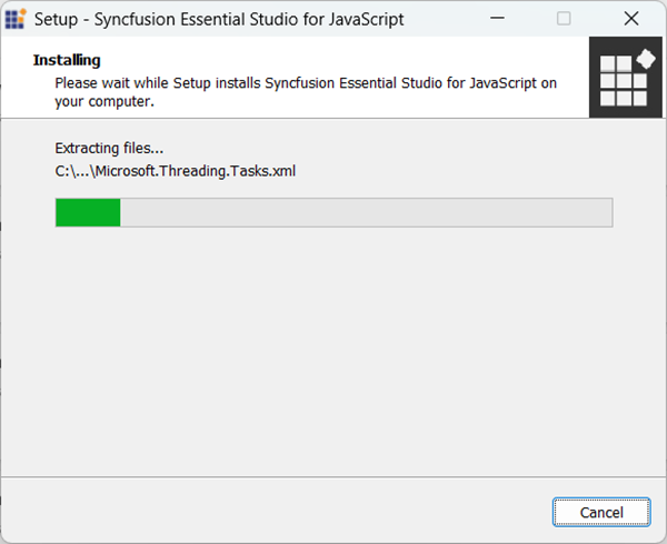 Web installer - extract wizard