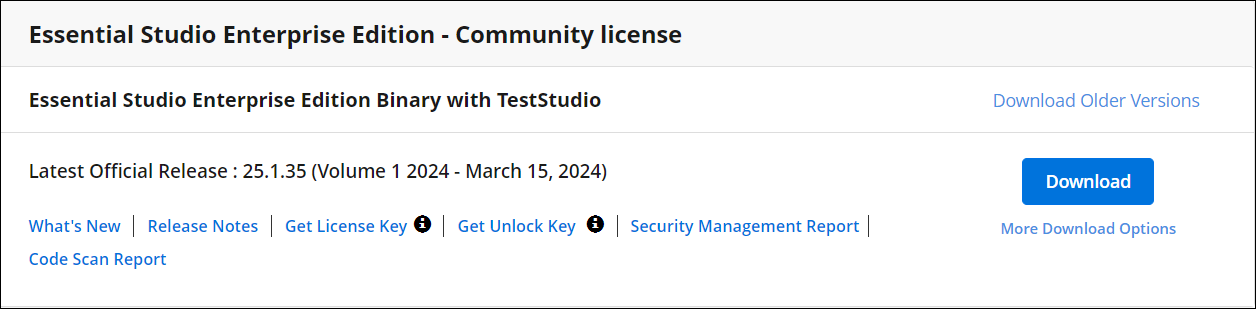 Get Community License Key