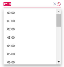 Timepicker rendered as time format