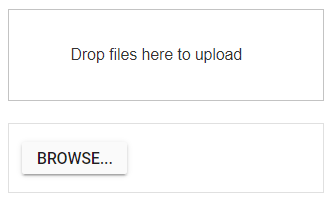Uploader with drop area to upload files